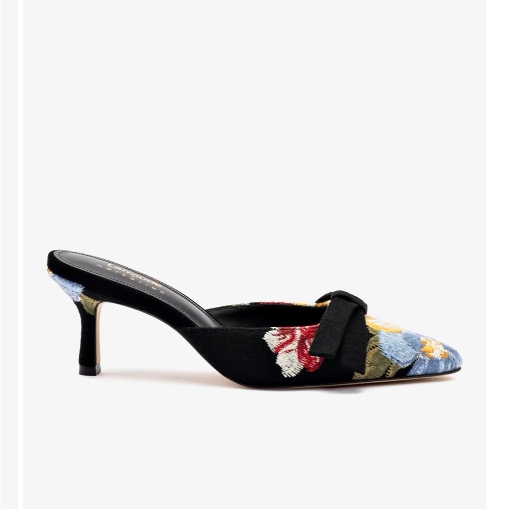 Larroude x Markarian Mule Floral Embroidery BRAND NEW